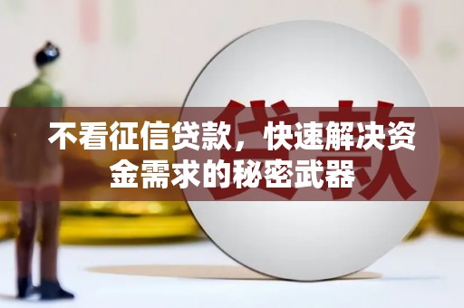 福清不看征信贷款，快速解决资金需求的秘密武器