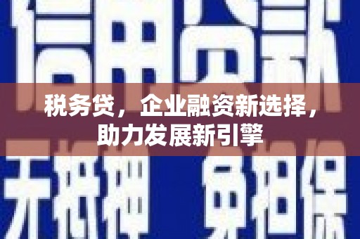 福清税务贷，企业融资新选择，助力发展新引擎