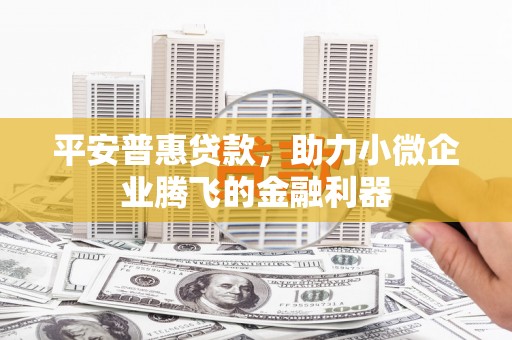 福清平安普惠贷款，助力小微企业腾飞的金融利器