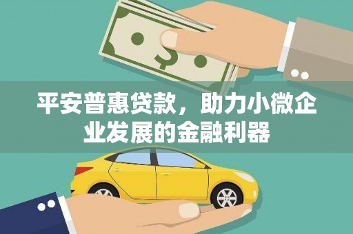 福清平安普惠贷款，助力小微企业发展的金融利器