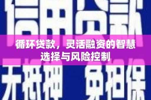 福清循环贷款，灵活融资的智慧选择与风险控制