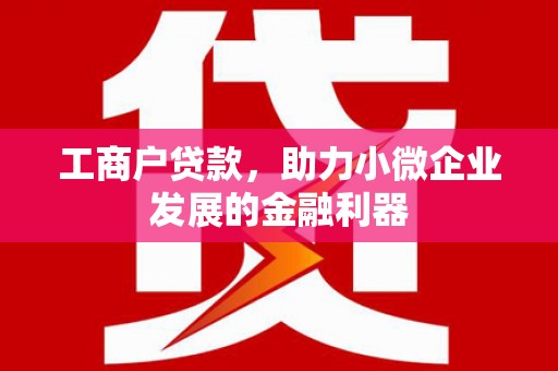 福清工商户贷款，助力小微企业发展的金融利器