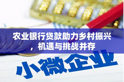 福清农业银行贷款助力乡村振兴，机遇与挑战并存