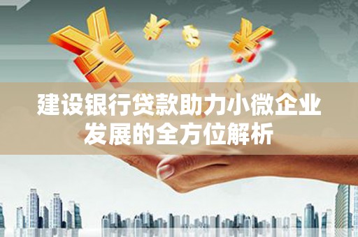福清建设银行贷款助力小微企业发展的全方位解析
